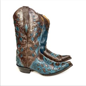 Womens Leather Handmade Cowboy Boots
